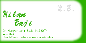 milan baji business card